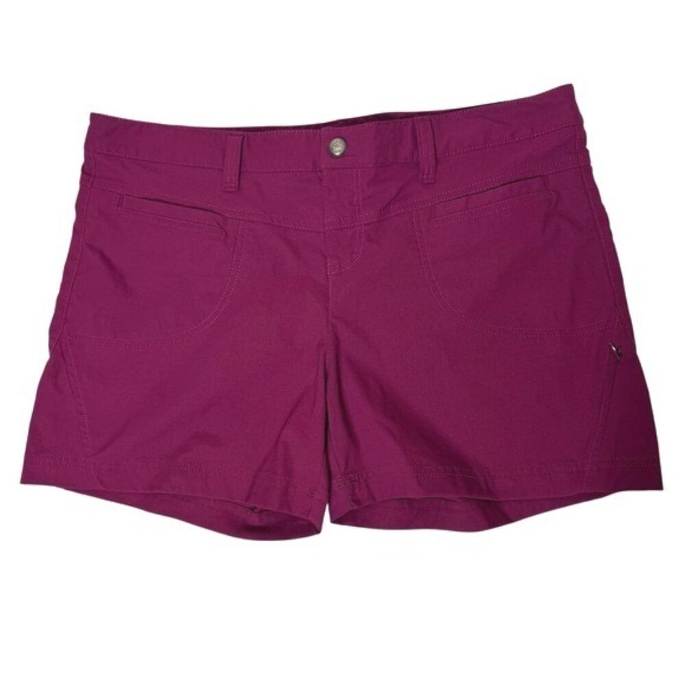 Athleta Dipper Shorts Pink Purple Size 16 Quick Dry 4" Inseam Pockets Casual - Picture 3 of 16